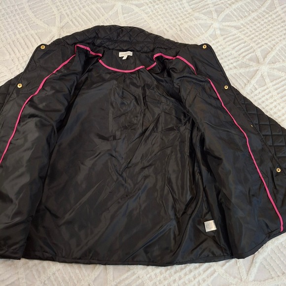 Crown & Ivy Womens Size XXL Quilted Barn Jacket True Black Gold Snap NWT - Picture 10 of 10